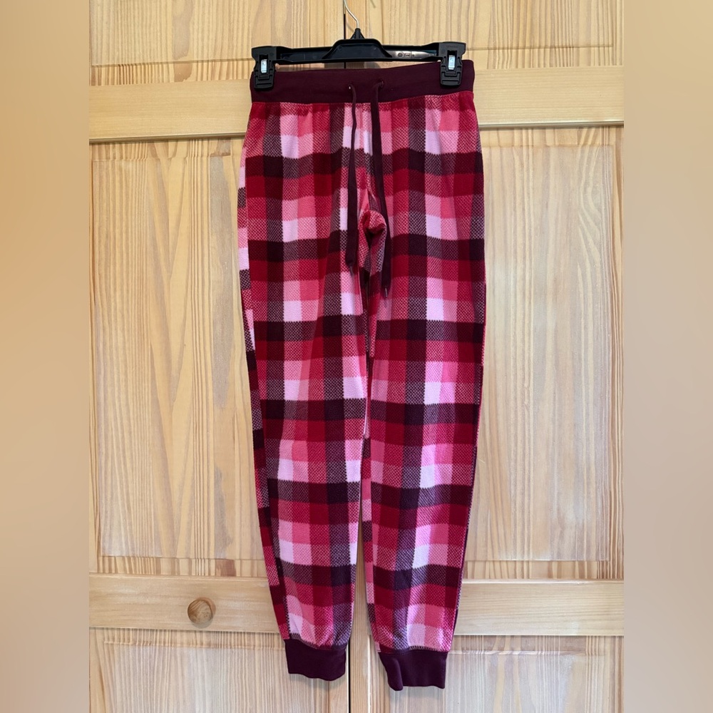 Aeropostale Red and Pink Pajama Bottoms Soft Flannel